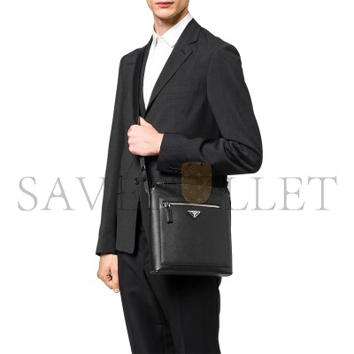 PRADA SAFFIANO LEATHER CROSSBODY BAG 2VG062 (27*26*7cm)